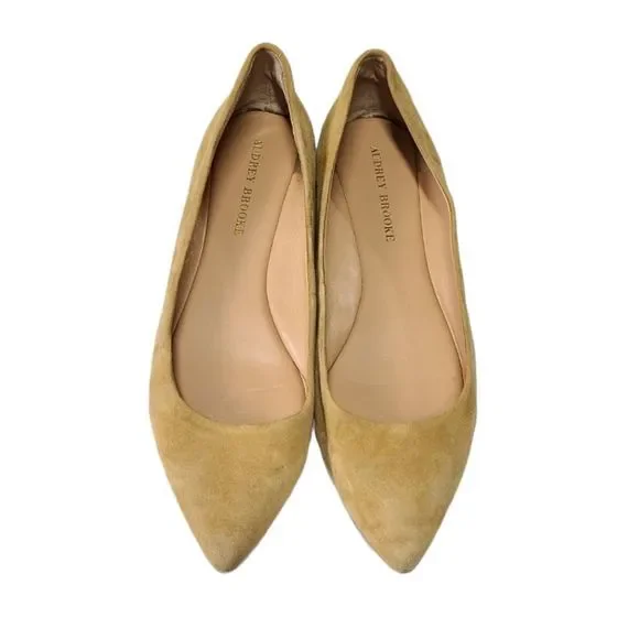 Audrey Brooke Women's Leather Pointed Toe Flats Size 10 - Picture 2 of 7